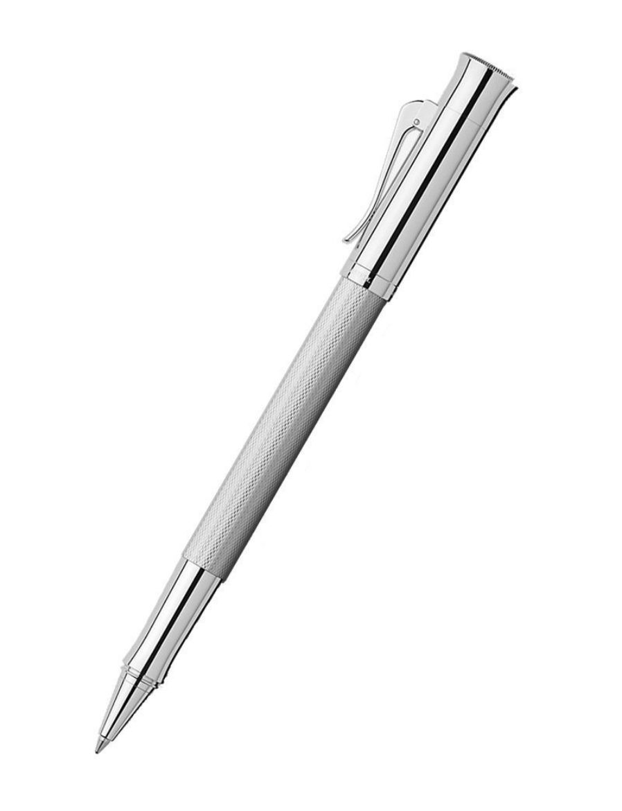 Graf von Faber-Castell Guilloche Rhodium Roller Kalem 146514