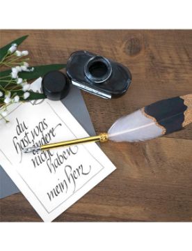 Online Calligraphy Set Feather Dolma Kalem 1,5mm 50 ml Mürekkep 17128