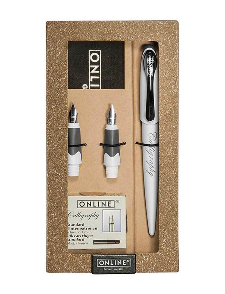 Online Kaligrafi Seti Beyaz Dolma Kalem 10015