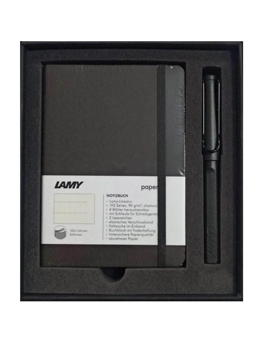 Lamy A6 Mat Siyah Defter+ Mat Siyah Roller Kalem B4MS-317