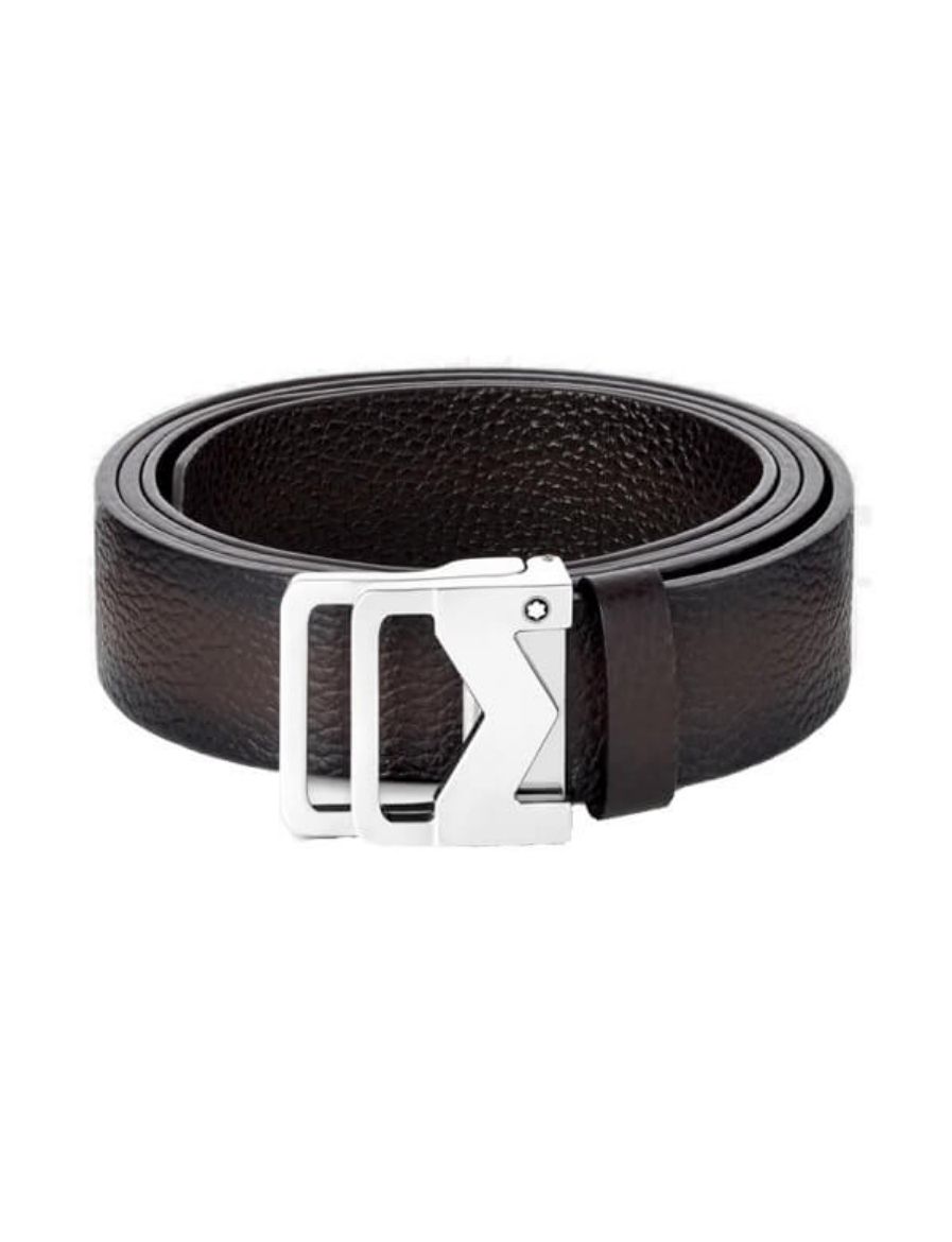 Montblanc M Tokalı Sfumato Kahverengi 35 mm Deri Kemer 131180