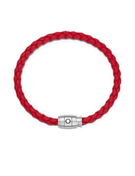 Montblanc Steel 3 Rings Closing Kırmızı Bileklik 130901