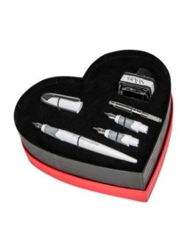 Online Air Set Heart Box Beyaz Dolma Kalem 10034