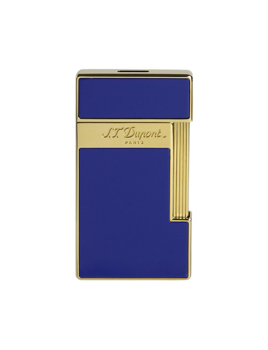 S.T. Dupont Slimmy Blue Lacquer and Gold Çakmak 28005