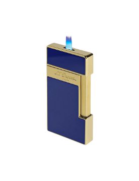S.T. Dupont Slimmy Blue Lacquer and Gold Çakmak 28005
