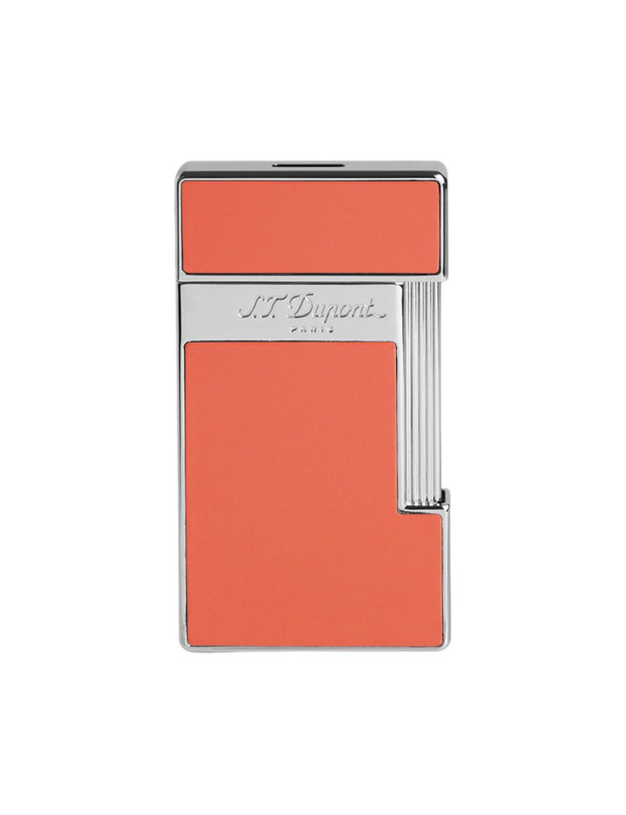 S.T. Dupont Slimmy Coral Lacquer and Chrome Çakmak 28006