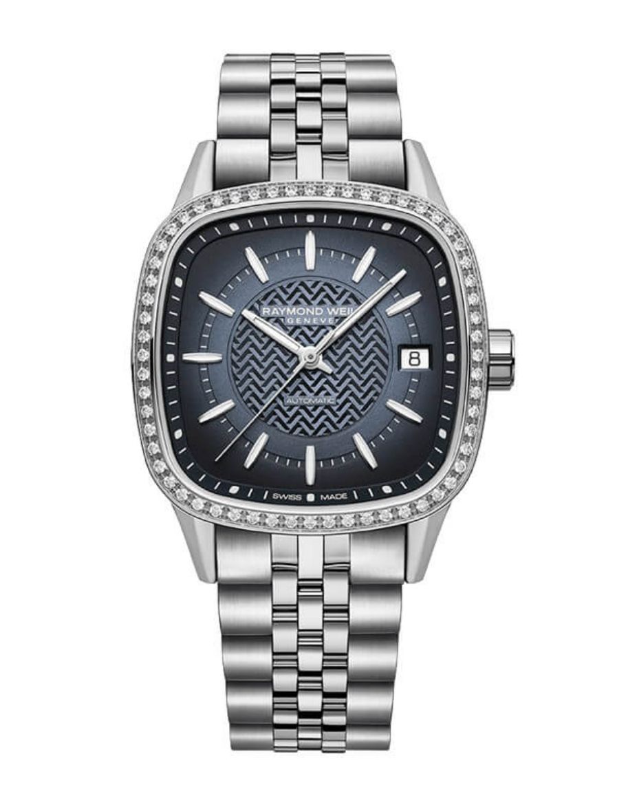 Raymond Weil Freelancer Ladies Automatic Blue Dial Bracelet Watch 2490-STS-50051