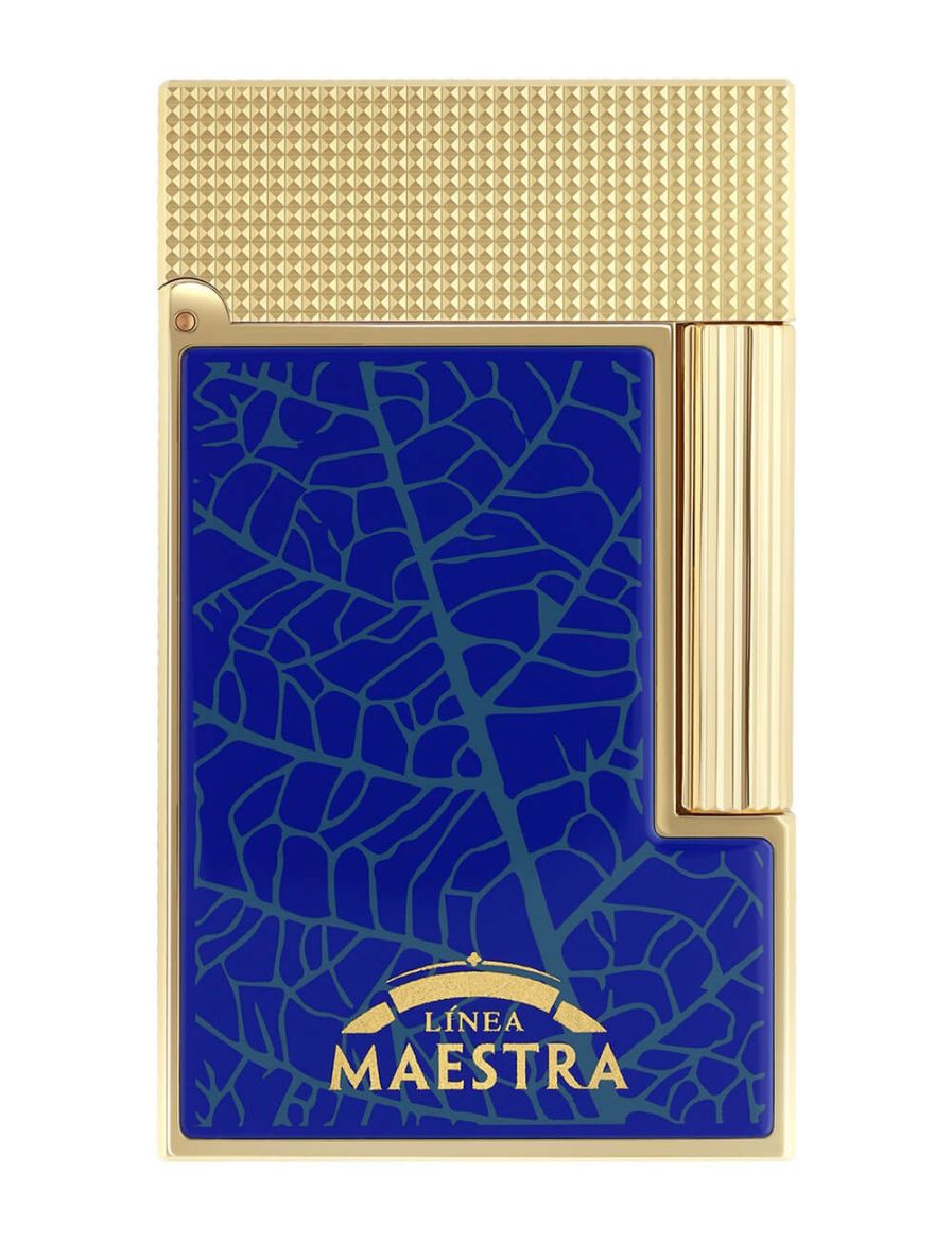 S.T. Dupont Line 2 Partagas Mavi - Altın Sarısı Çakmak 16095