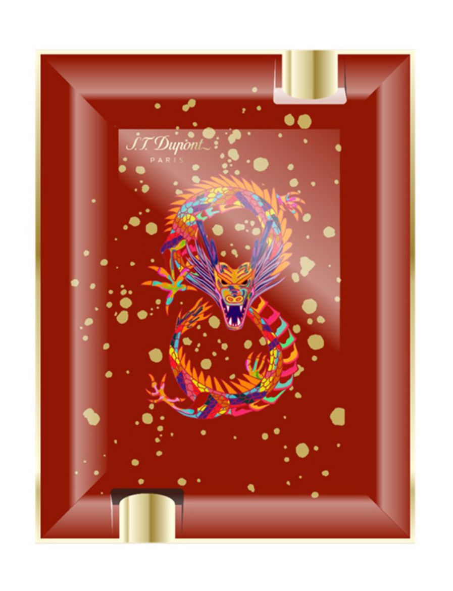 S.T. Dupont Dragon Burgundy Ashtray Puro Küllüğü 6486