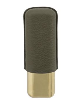 S.T. Dupont Haki ve Altın Renkli İkili Puro Kılıfı 183269