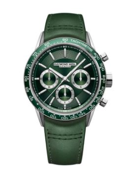 Raymond Weil Men's Chronograph Leather Watch - Freelancer 7741-ST7-52021