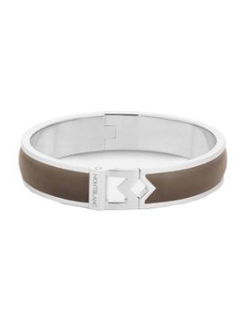 Montblanc Bangle Çelik Montblanc M Logo Mastik Deri 133128