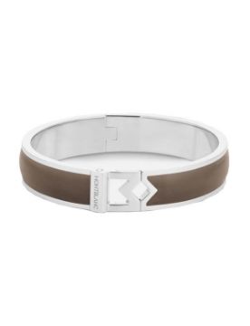 Montblanc Bangle Çelik Montblanc M Logo Mastik Deri 133126