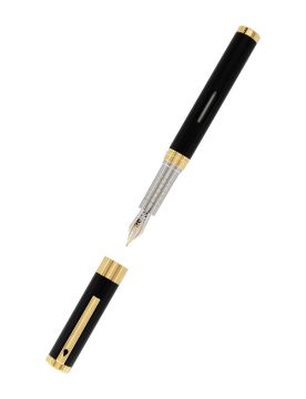 Diplomat Nexus Siyah-Altın Dolma Kalem - F Uç D40502013