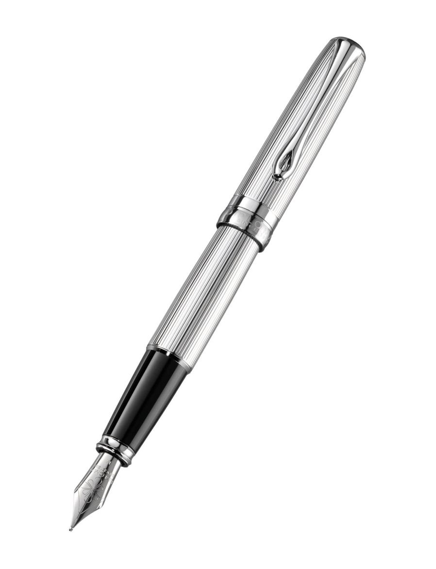 Diplomat Excellence A2 Guilloche Krom Dolma Kalem - M Uç D40207025