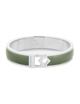 Montblanc M Logo Kiremit Deri Çelik Bilezik 133125