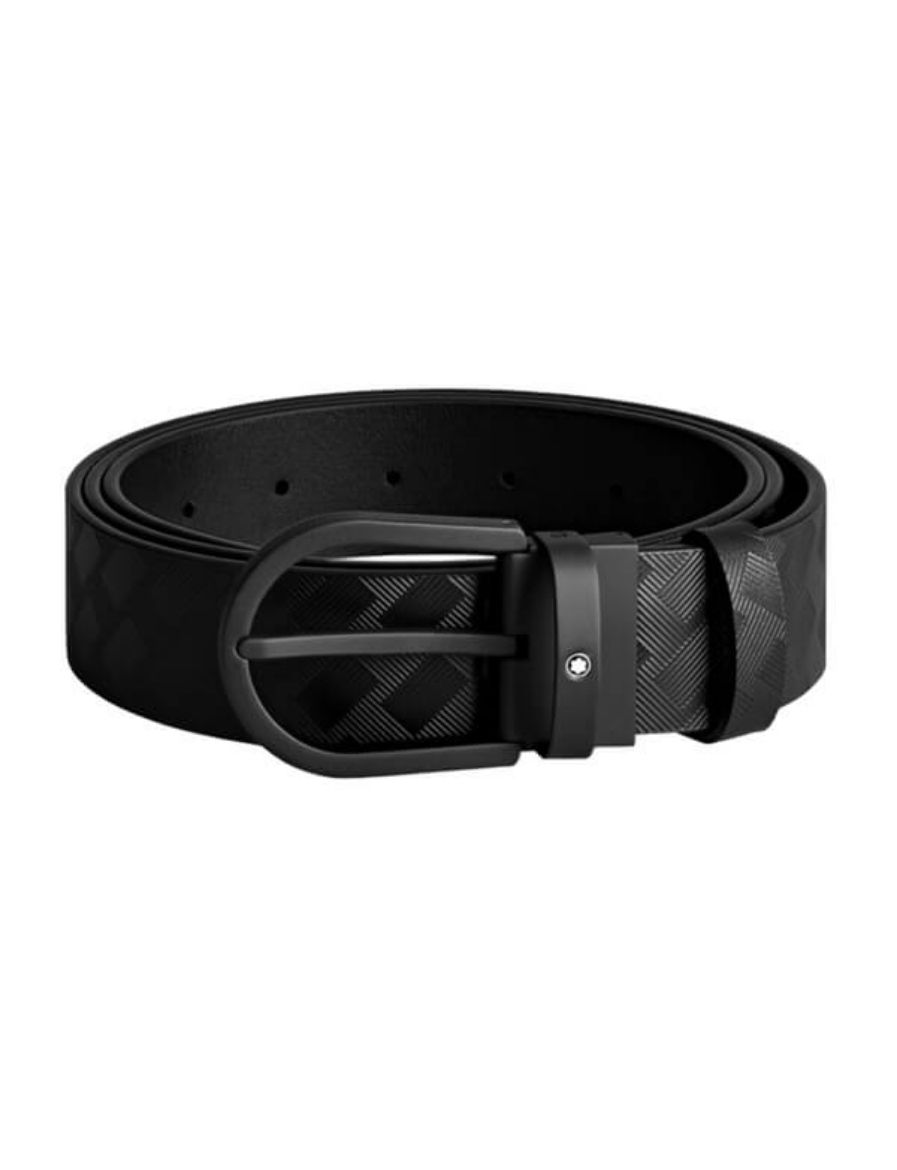 Montblanc At Nalı Tokalı Siyah Deri Kemer 199086