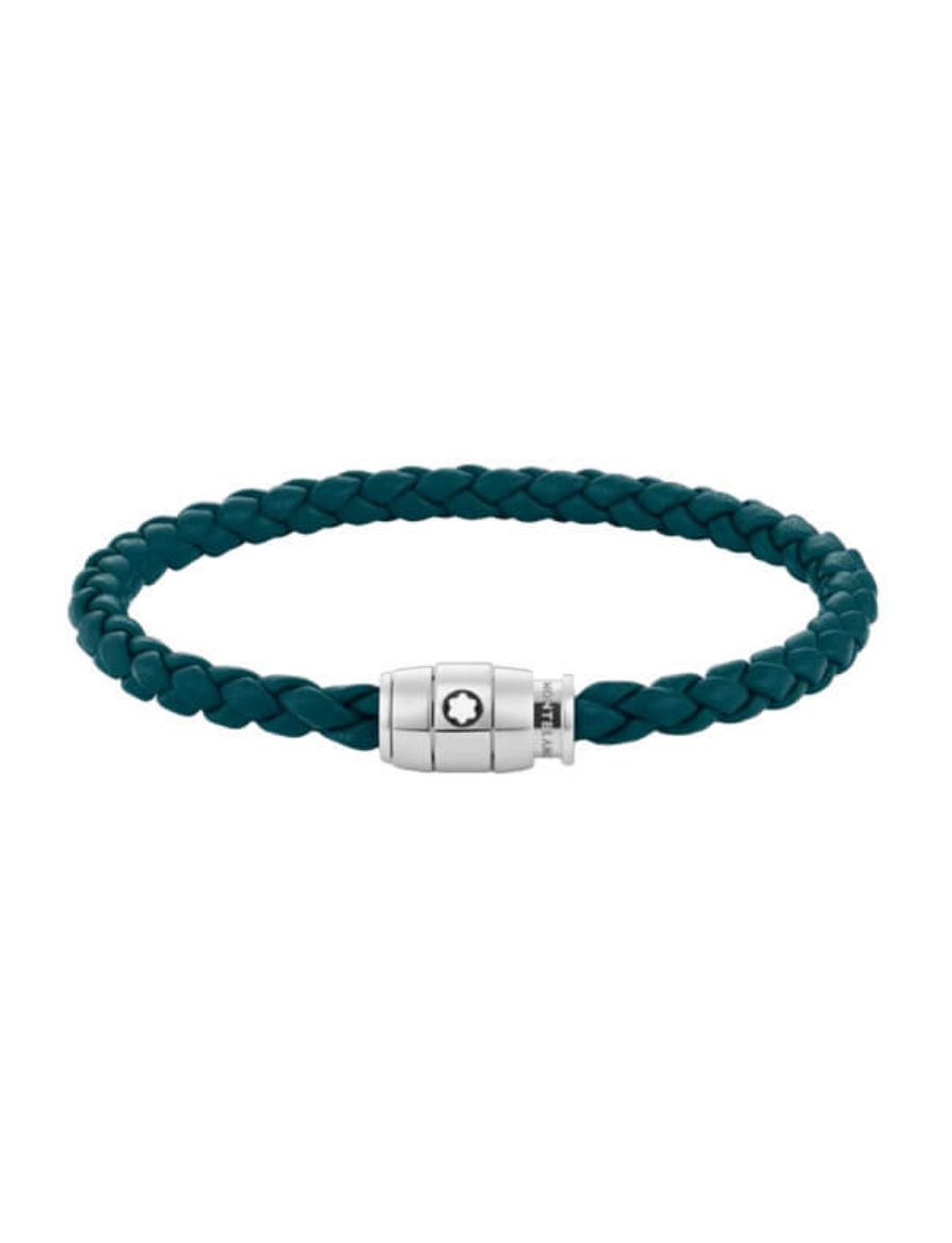 Montblanc Meisterstück Steel 3-Ring Kıbrıs Mavisi Deri Bileklik 134067