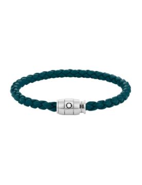 Montblanc Meisterstück Steel 3-Ring Kıbrıs Mavisi Deri Bileklik 134067