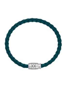 Montblanc Meisterstück Steel 3-Ring Kıbrıs Mavisi Deri Bileklik 134067