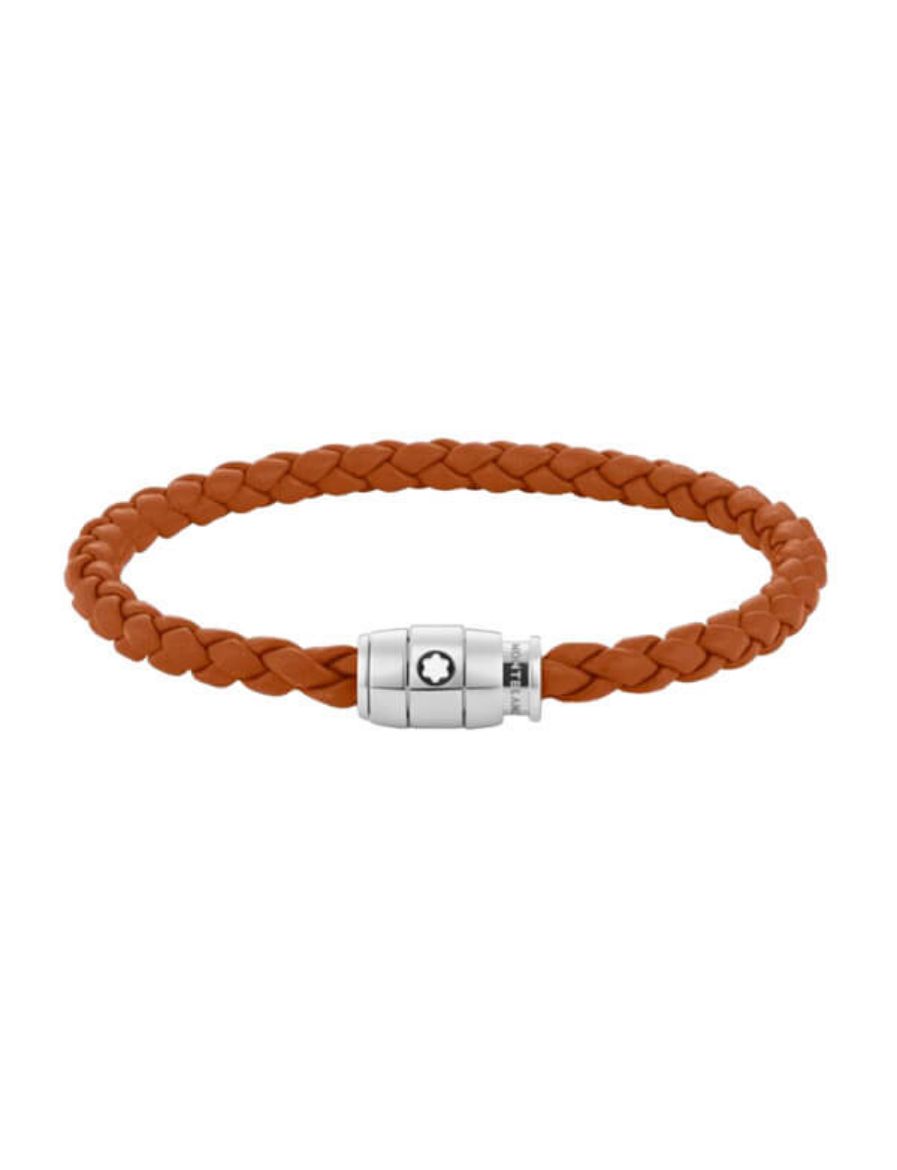 Montblanc Meisterstück Steel 3-Ring Pas Rengi Deri Bileklik 134062