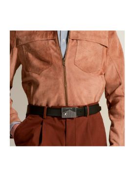 Montblanc Siyah - Kahverengi Çift Taraflı Deri Kemer 199108