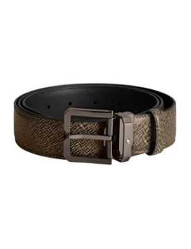 Montblanc Çakıl Rengi Deri Kemer 199097