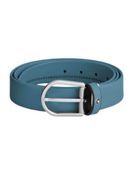Montblanc At Nalı Tokalı Dumanlı Mavi Deri Kemer 199646