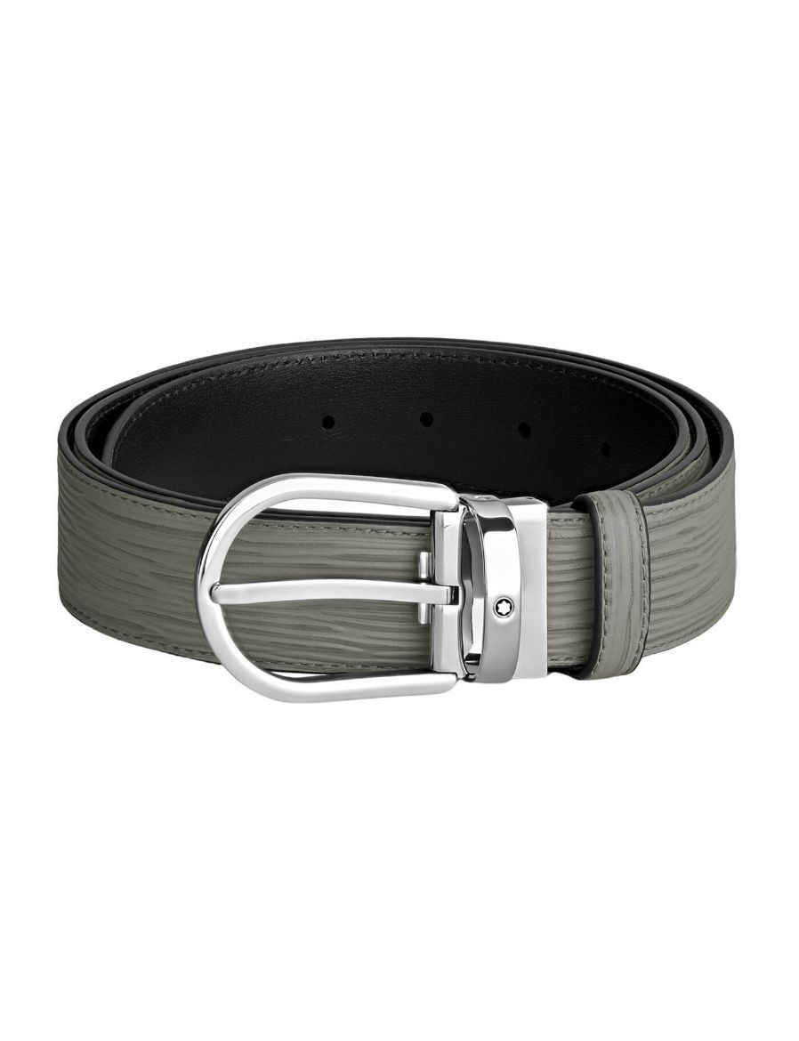 Montblanc At Nalı Tokalı Gri Deri Kemer 199644