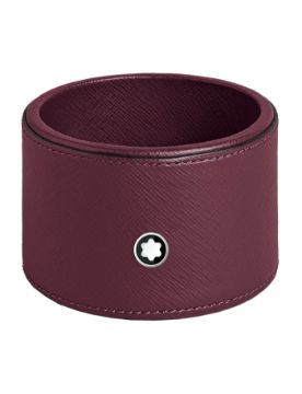 Montblanc Round Medium Desk Tray in Cassis Leather 134683