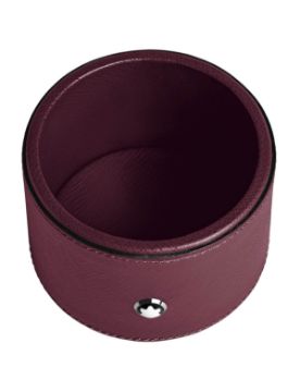 Montblanc Round Medium Desk Tray in Cassis Leather 134683