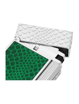 S.T. Dupont Ligne 2 Yeşil Yılan Derisi Desenli Guilloche Çakmak 16078