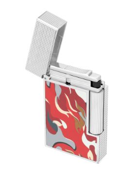 S.T. Dupont Ligne 2 Camo Kırmızı Guilloche Çakmak 16051