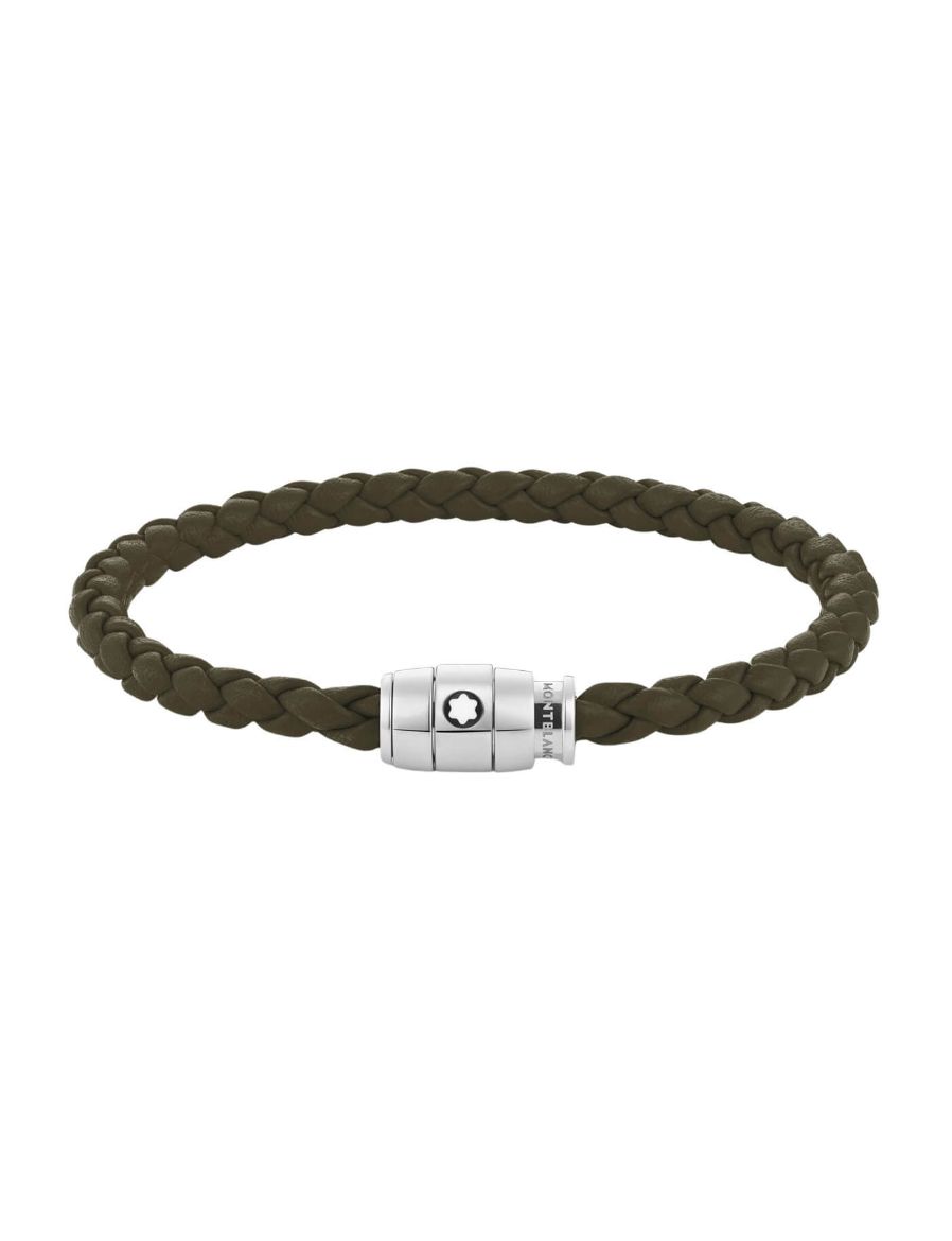 Montblanc Büyük Soft Haki Deri Bileklik 136005