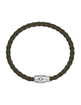 Montblanc Büyük Soft Haki Deri Bileklik 136005