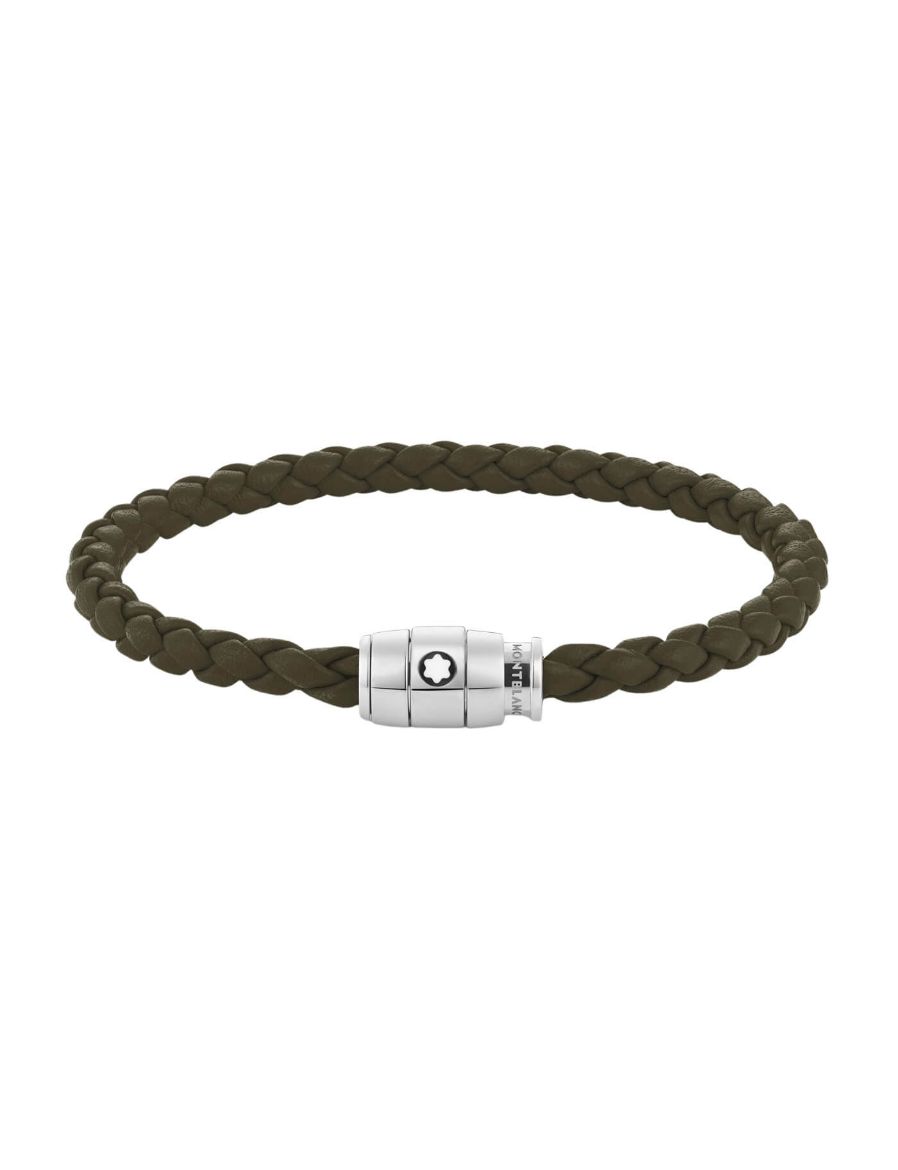 Montblanc Medium Soft Haki Deri Bileklik 136004