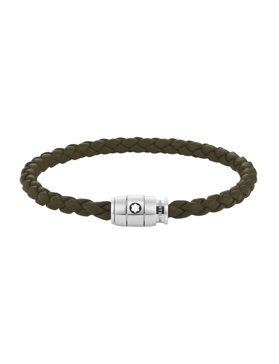 Montblanc Küçük Soft Haki Deri Bileklik 136003