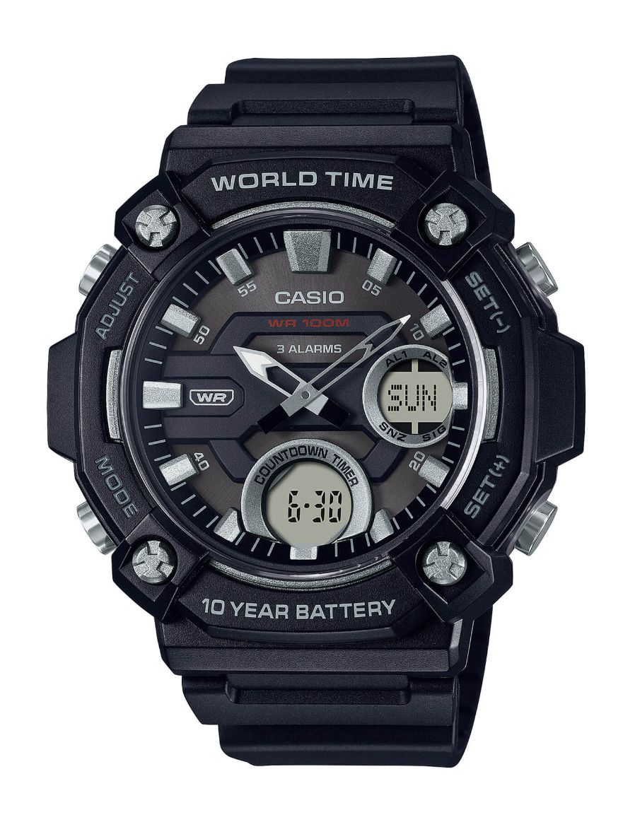 Casio Analog-Digital Combination 52.2 mm Quartz Saat AEQ-120W-1AVDF