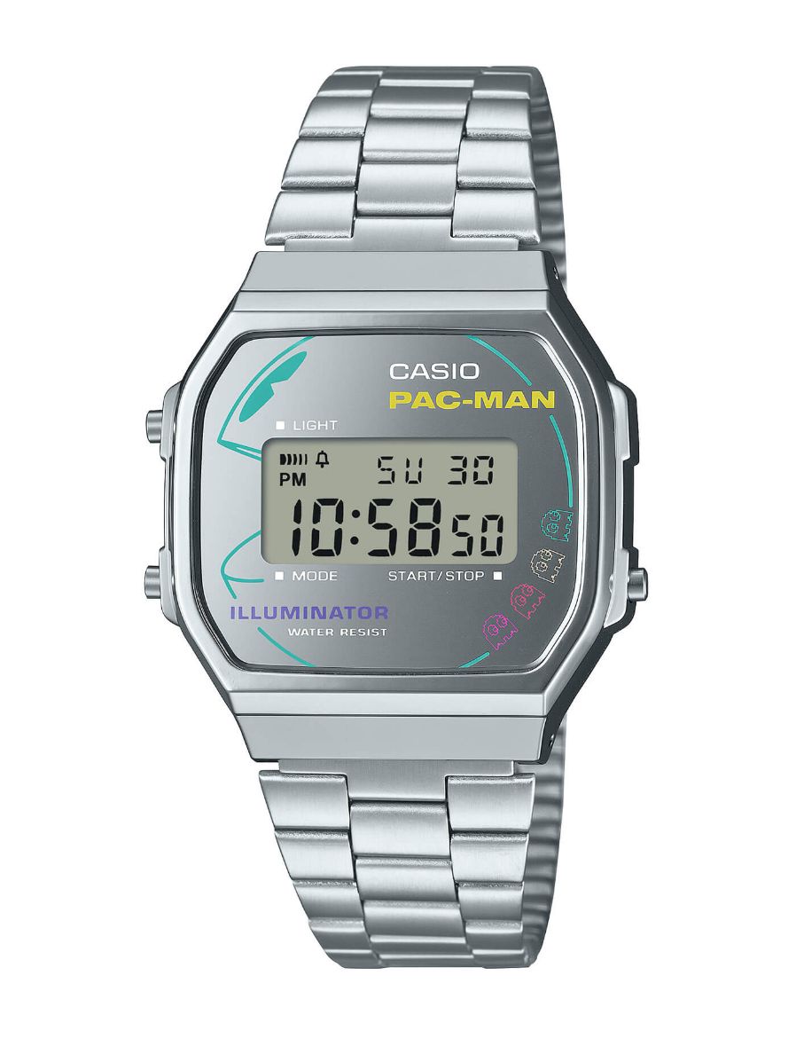 Casio Vintage PAC-MAN Collaboration Models 38.6 x 36.3 mm Quartz Saat A168WEPC-7ADR