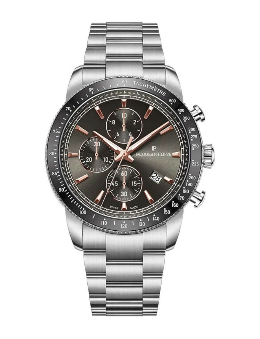 Jacques Philippe Tria 42 mm Quartz Saat JPQGC691346