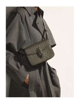 Montblanc Devekuşu Dokulu Deri Nib Çapraz Çanta 220472