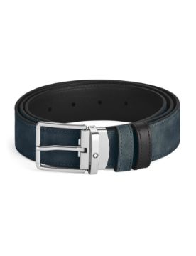 Montblanc Everyday Süet Siyah 35 mm Çift Taraflı Deri Kemer 221007