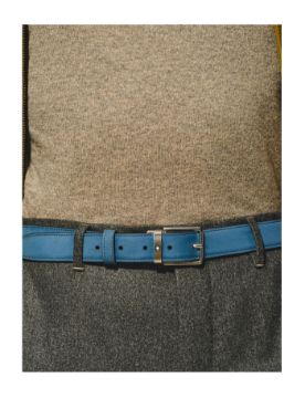 Montblanc Everyday Tokalı Kadife Mavi - Siyah 30 mm Çift Taraflı Deri Kemer 221005