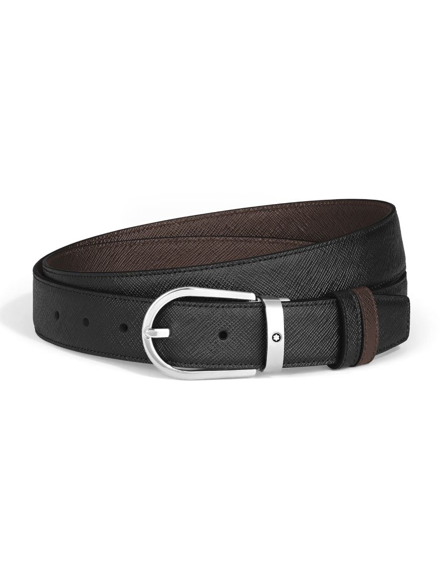 Montblanc Sartorial At Nalı Tokalı Deri 30 mm Çift Taraflı Kemer 222139