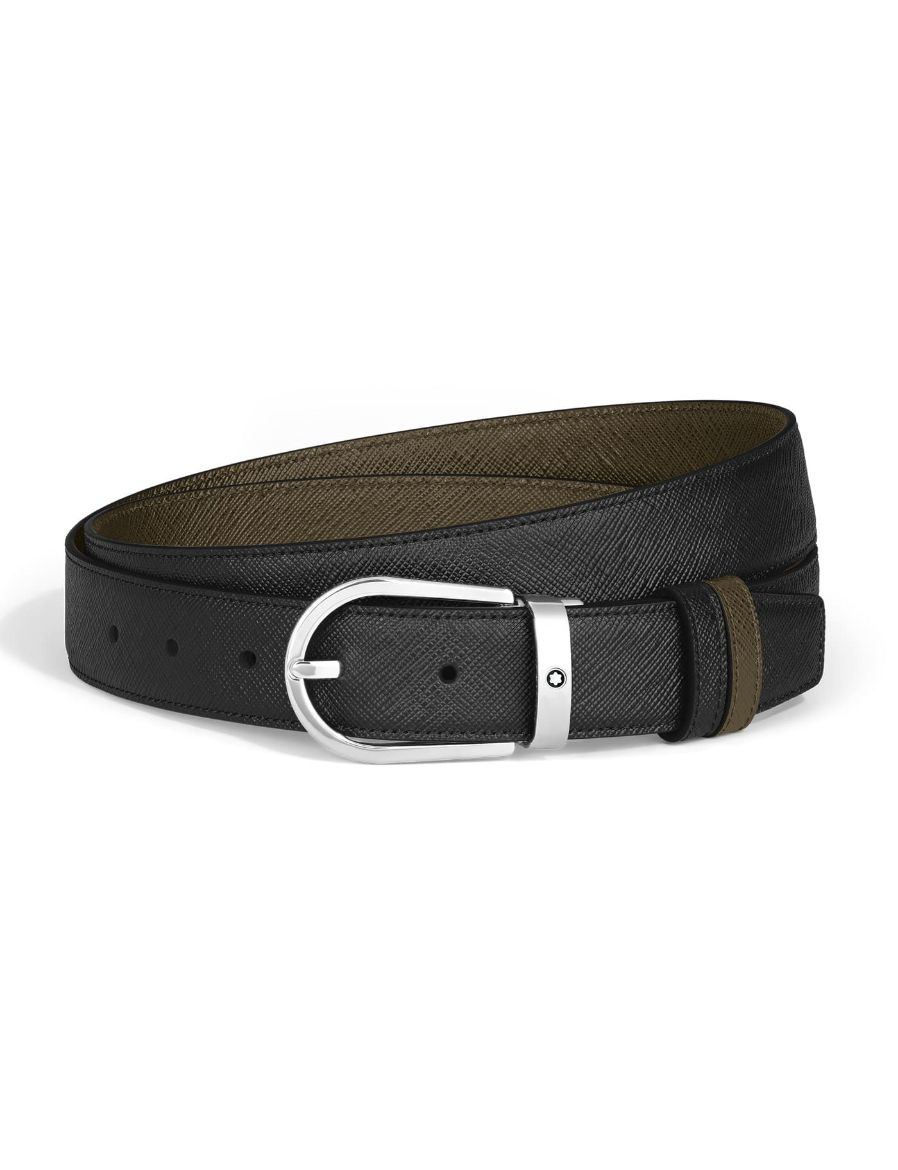 Montblanc Sartorial At Nalı Tokalı Deri 30 mm Çift Taraflı Kemer 222141