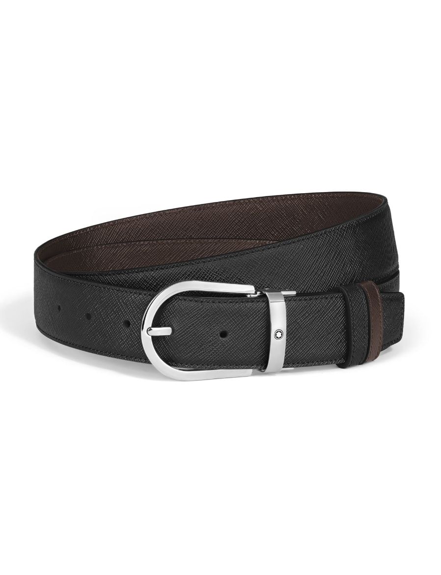 Montblanc Sartorial At Nalı Tokalı Deri 35 mm Çift Taraflı Kemer 222145