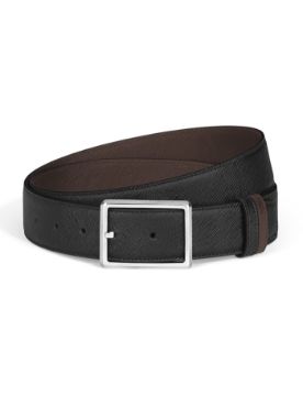 Montblanc Sartorial Deri Dikdörtgen Tokalı 35 mm Çift Taraflı Kemer 222195