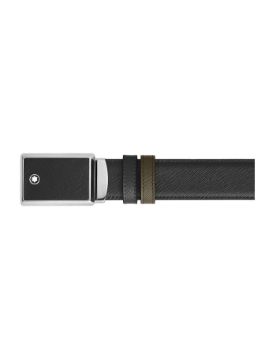 Montblanc Sartorial Kakma Plakalı Deri 30 mm Çift Taraflı Kemer 222217