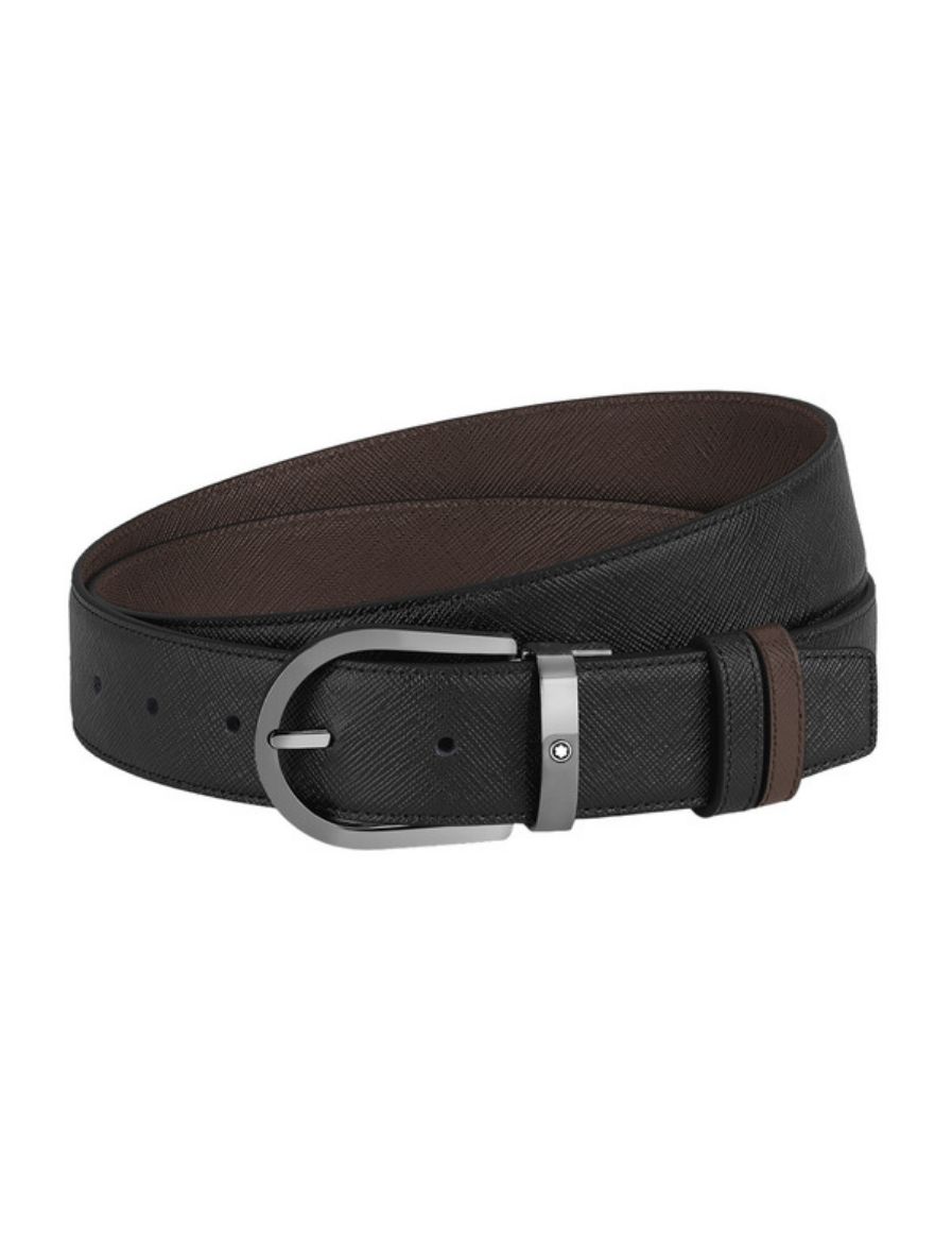 Montblanc Sartorial Deri At Nalı Tokalı 35 mm Çift Taraflı Kemer 222357