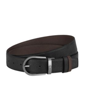 Montblanc Sartorial Deri At Nalı Tokalı 35 mm Çift Taraflı Kemer 222357